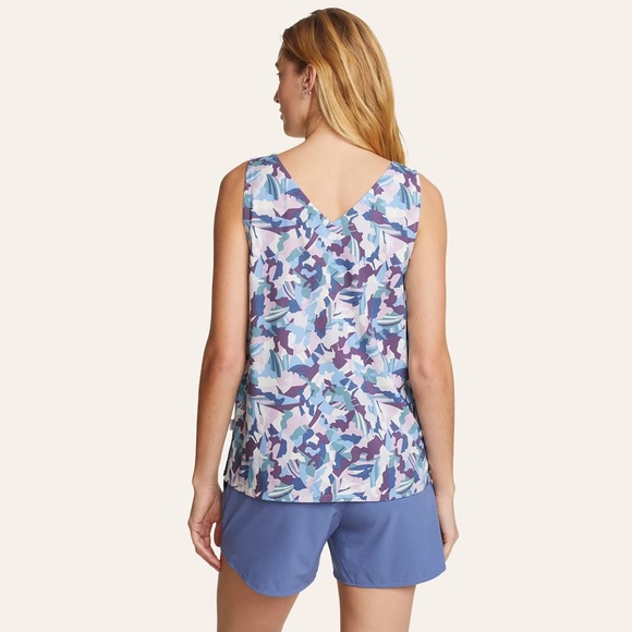 Eddie Bauer Women's Departure V-Neck Light Plum Tank Top EUC - Picture 2 of 7